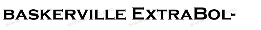 baskerville ExtraBol字体转换